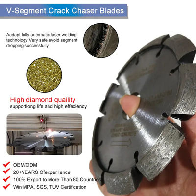 6 дюймовый лазерный сварный трещины Chaser Tuck Point алмазный V ров режущий лезвие для удаления бетонного раствора