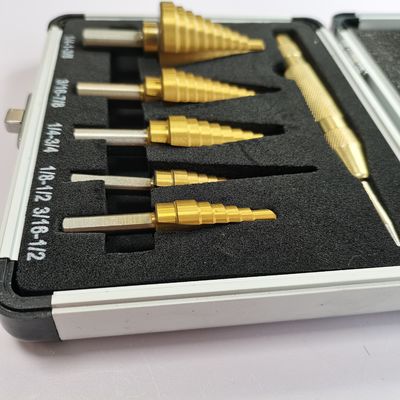 Нитрид титана 8 PCS HSS покрыл высокоскоростной стальной бит шага
