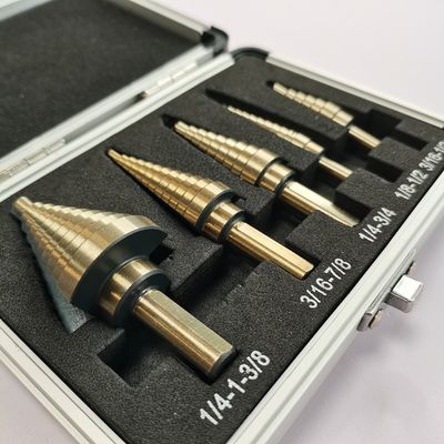 буровой наконечник хвостовика треугольника конусности конуса шага титана 5pcs HSS