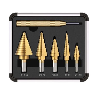 Биты пустотелого сверла диаманта хвостовика 22mm наговора 6PCS HSS4241 покрытые титаном